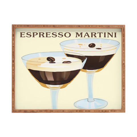 Mambo Art Studio Espresso Martini Drink Rectangular Tray