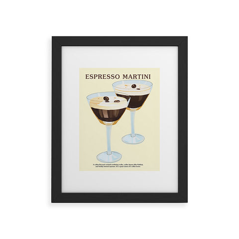Mambo Art Studio Espresso Martini Drink Framed Art Print