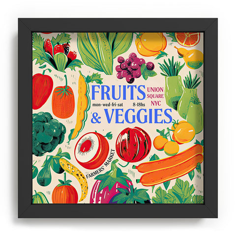 Mambo Art Studio Fruits Veg Mkt New York Recessed Framing Square