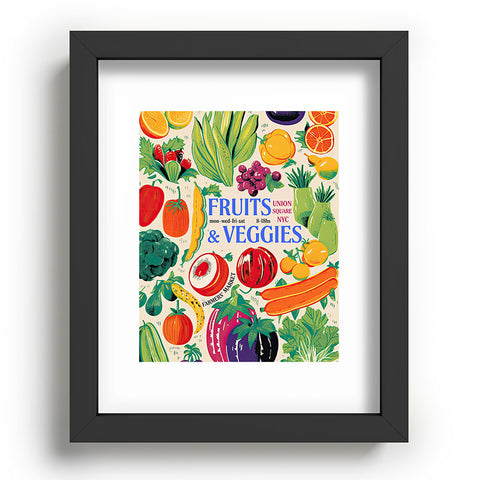 Mambo Art Studio Fruits Veg Mkt New York Recessed Framing Rectangle
