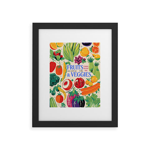 Mambo Art Studio Fruits Veg Mkt New York Framed Art Print