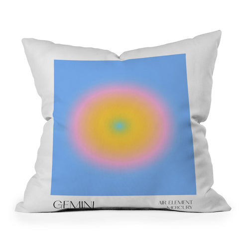 Mambo Art Studio Gemini Aura Throw Pillow
