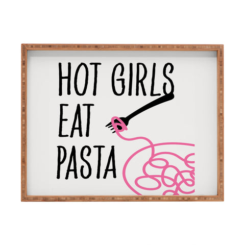 Mambo Art Studio Hot Girls Eat Pasta Rectangular Tray