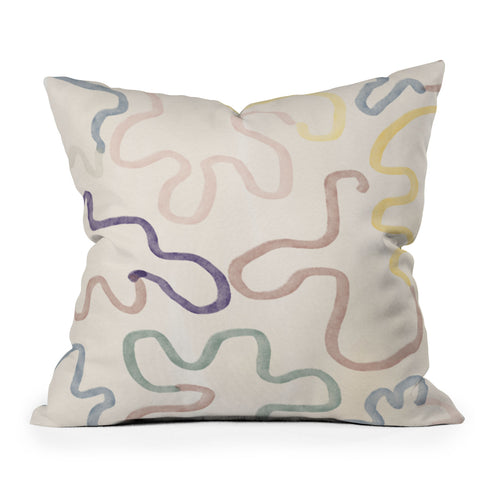 Mambo Art Studio Pastel Camouflage Outdoor Throw Pillow