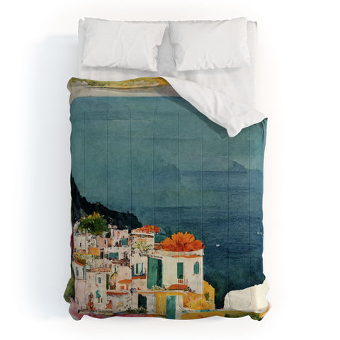 Mambo Art Studio Positano Watercolour Comforter