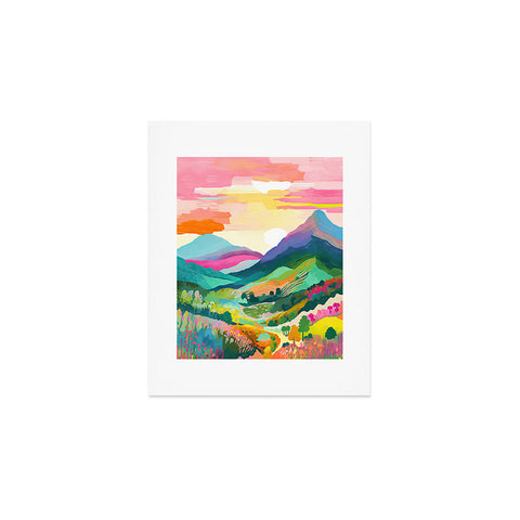 Mambo Art Studio Rainbow Mountain Painting Art Print