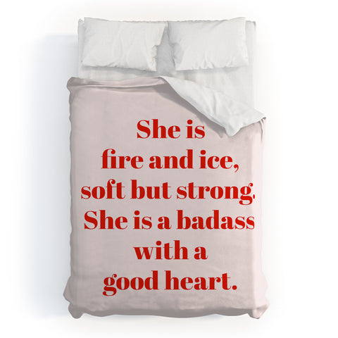 Mambo Art Studio She is Fire and Ice Duvet Cover