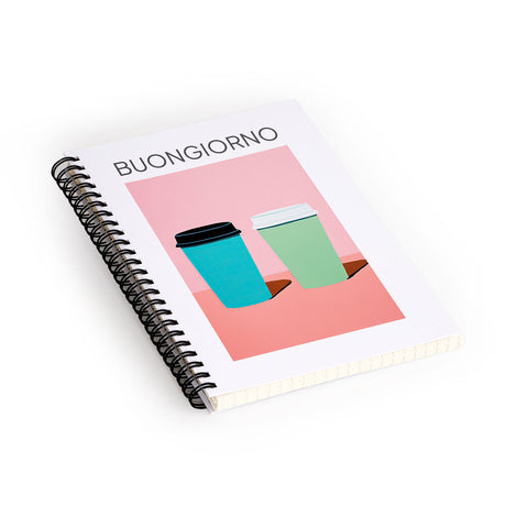 Mambo Art Studio Take away coffee Buongiorno Spiral Notebook