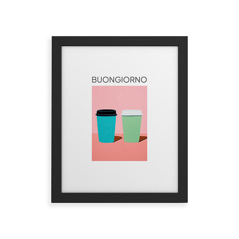 Mambo Art Studio Take away coffee Buongiorno Framed Art Print