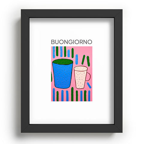 Mambo Art Studio Tea Coffee cups Buongiorno Recessed Framing Rectangle