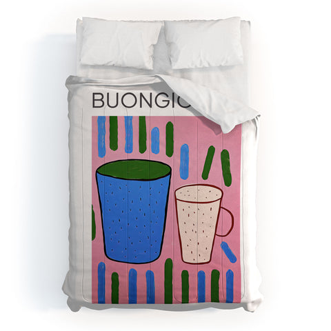 Mambo Art Studio Tea Coffee cups Buongiorno Comforter