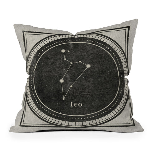 Mambo Art Studio Vintage Astrology Leo Outdoor Throw Pillow