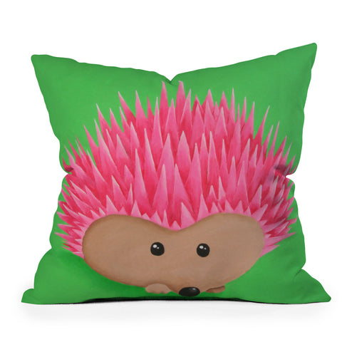 Mandy Hazell Ollie Hedgehog Outdoor Throw Pillow