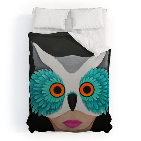 Mandy Hazell Owl Lady Duvet Cover