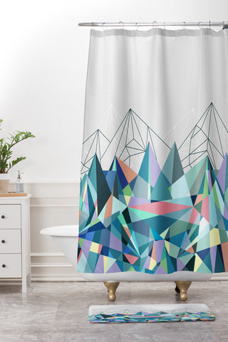 Mareike Boehmer Colorflash 3 pastel Shower Curtain And Mat