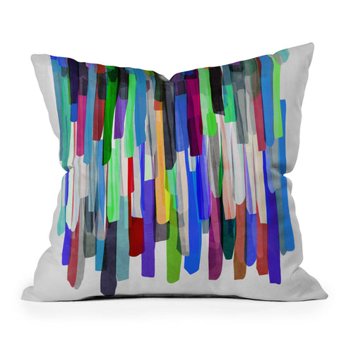 Mareike Boehmer Colorful Stripes 4 Z Outdoor Throw Pillow
