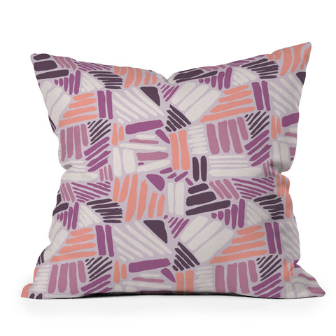 Mareike Boehmer Dots and Lines 1 Strokes Rose Outdoor Throw Pillow
