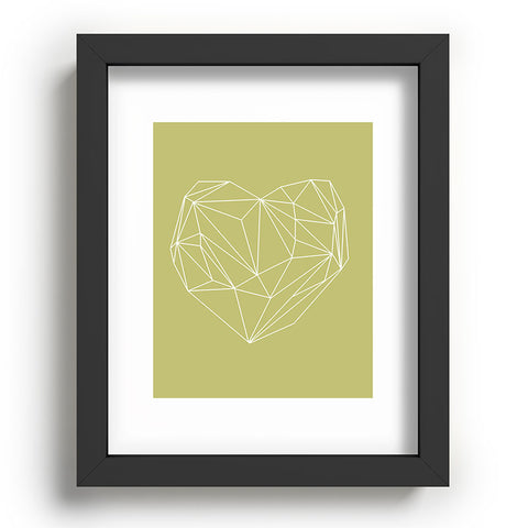 Mareike Boehmer Heart Graphic Yellow Recessed Framing Rectangle