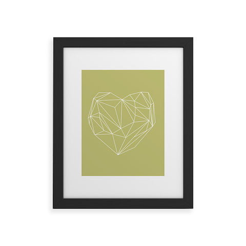 Mareike Boehmer Heart Graphic Yellow Framed Art Print