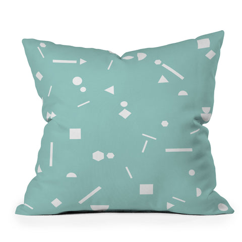 Mareike Boehmer My Favorite Pattern 3 mint Outdoor Throw Pillow