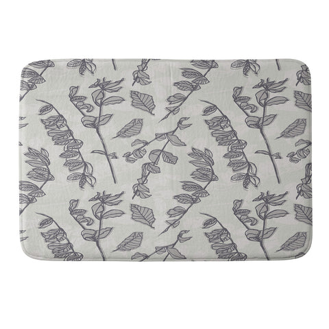 Mareike Boehmer Sketched Nature Branches 2 Memory Foam Bath Mat