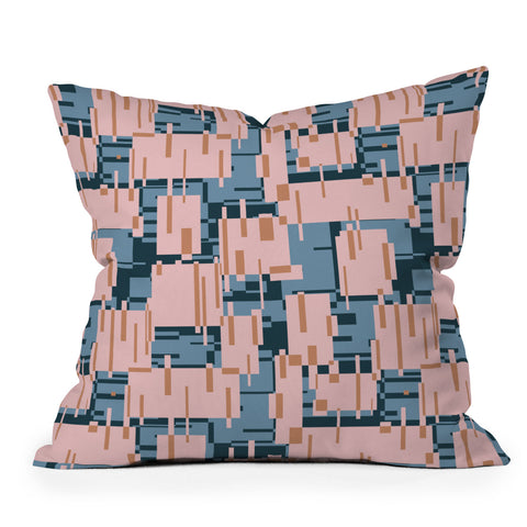 Mareike Boehmer Straight Geometry Connected 1 Outdoor Throw Pillow
