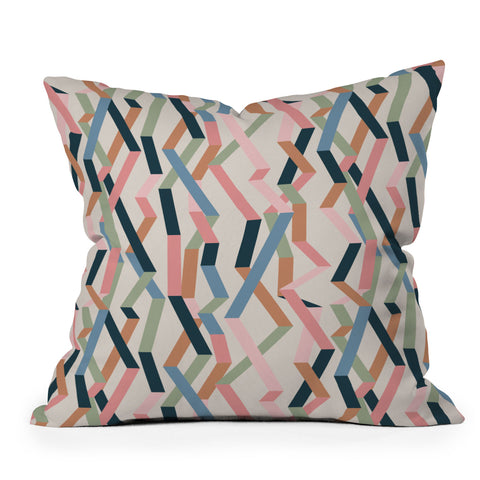 Mareike Boehmer Straight Geometry Ribbons 1 Outdoor Throw Pillow