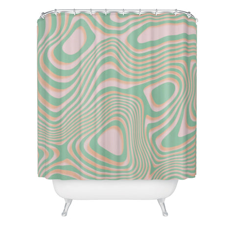 MariaMariaCreative Peach Swirl Shower Curtain