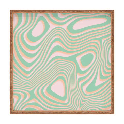 MariaMariaCreative Peach Swirl Square Tray