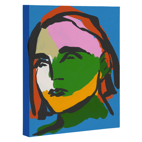 Marin Vaan Zaal Asceline in Blue Modern female Art Canvas