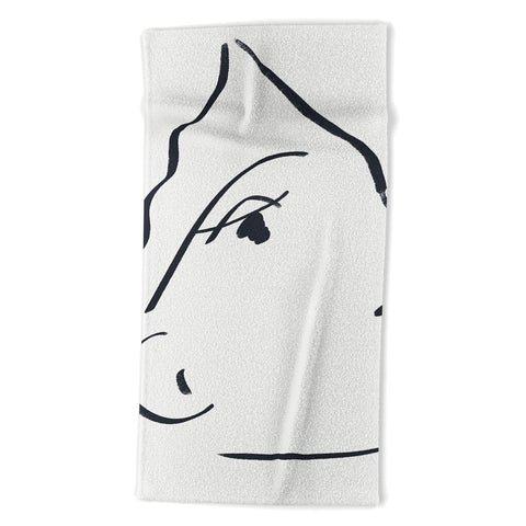 Marin Vaan Zaal Delia minimalist female portra Beach Towel