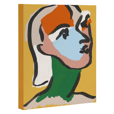 Marin Vaan Zaal Ninette in Yellow Modern Portrait Art Canvas