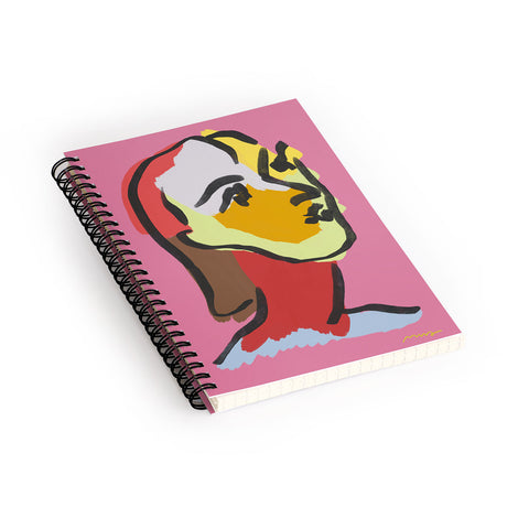 Marin Vaan Zaal Ninette on Pink Modernist col Spiral Notebook