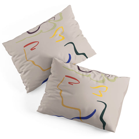Marin Vaan Zaal Rhett modern line drawing Pillow Shams