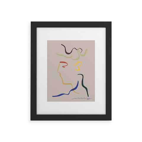 Marin Vaan Zaal Rhett modern line drawing Framed Art Print