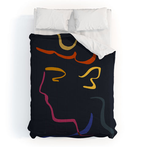 Marin Vaan Zaal Rhett Modernist Portrait B Comforter