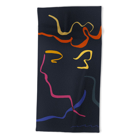 Marin Vaan Zaal Rhett Modernist Portrait B Beach Towel