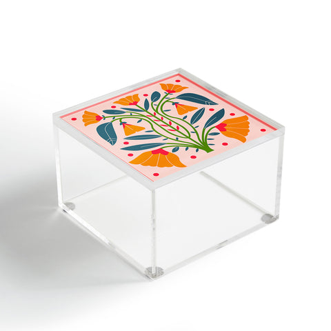 Maritza Lisa Art Nouveau Symmetric Buttercups Acrylic Box