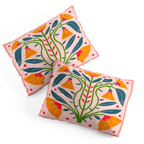 Maritza Lisa Art Nouveau Symmetric Buttercups Pillow Shams