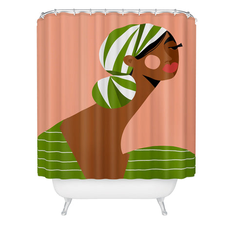 Maritza Lisa Head Wrapped Beauty Shower Curtain