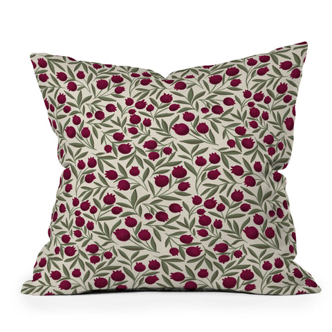 Marni Modern Pomegranate for Rosh Hashanah Outdoor Throw Pillow
