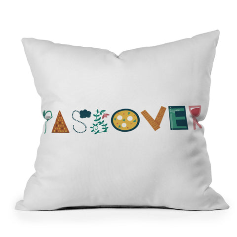Marni Passover Letters Outdoor Throw Pillow