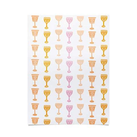 Marni Wine Cups for Passover Pastel Poster