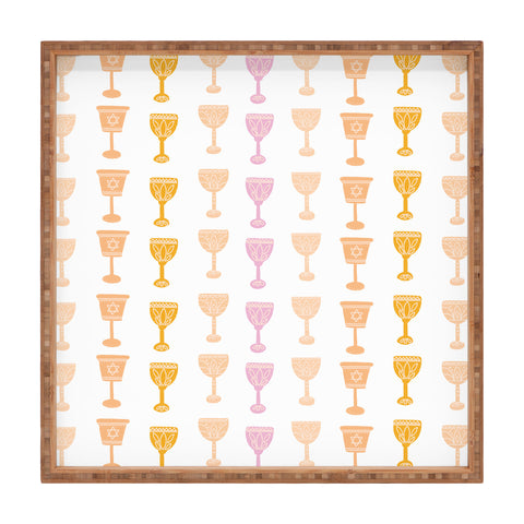 Marni Wine Cups for Passover Pastel Square Tray