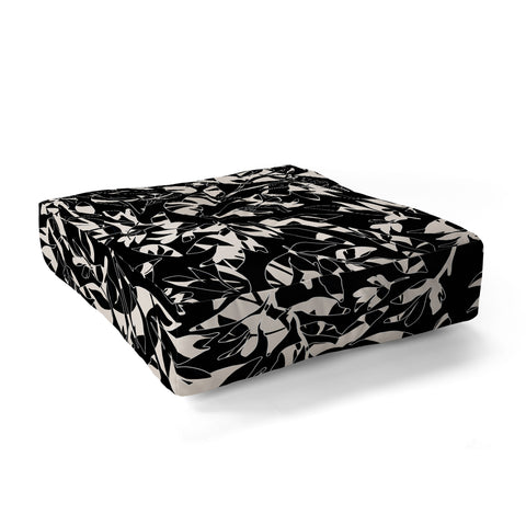 Marta Barragan Camarasa Abstract black white nature DP Floor Pillow Square