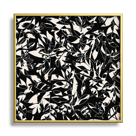 Marta Barragan Camarasa Abstract black white nature DP Square Metal Framed Art Print
