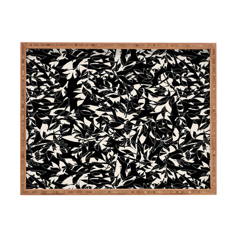 Marta Barragan Camarasa Abstract black white nature DP Rectangular Tray