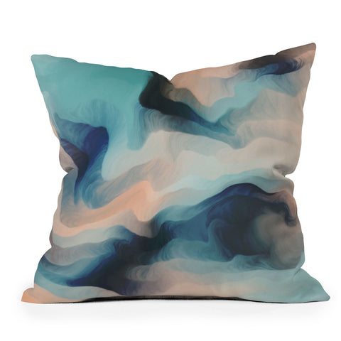 Marta Barragan Camarasa Abstract tidal waves Outdoor Throw Pillow