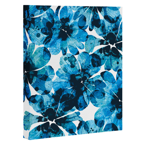 Marta Barragan Camarasa Blueish flowery brushstrokes Art Canvas