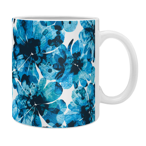 Marta Barragan Camarasa Blueish flowery brushstrokes Coffee Mug
